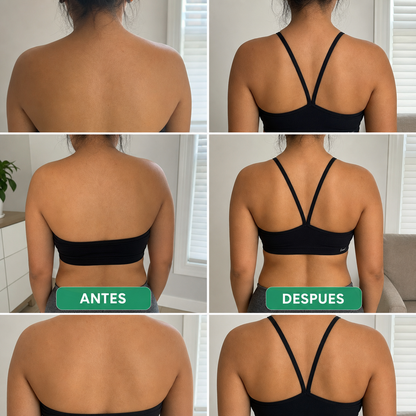 Antes y despues - mujer espalda multiple