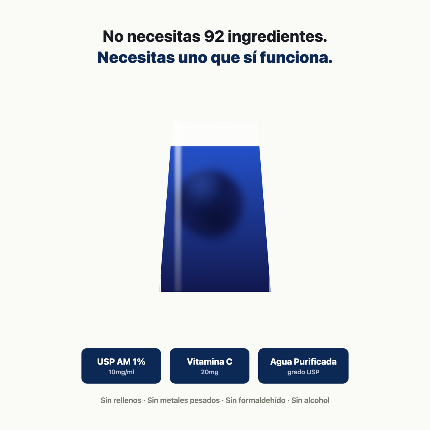 No necesitas 92 ingredientes