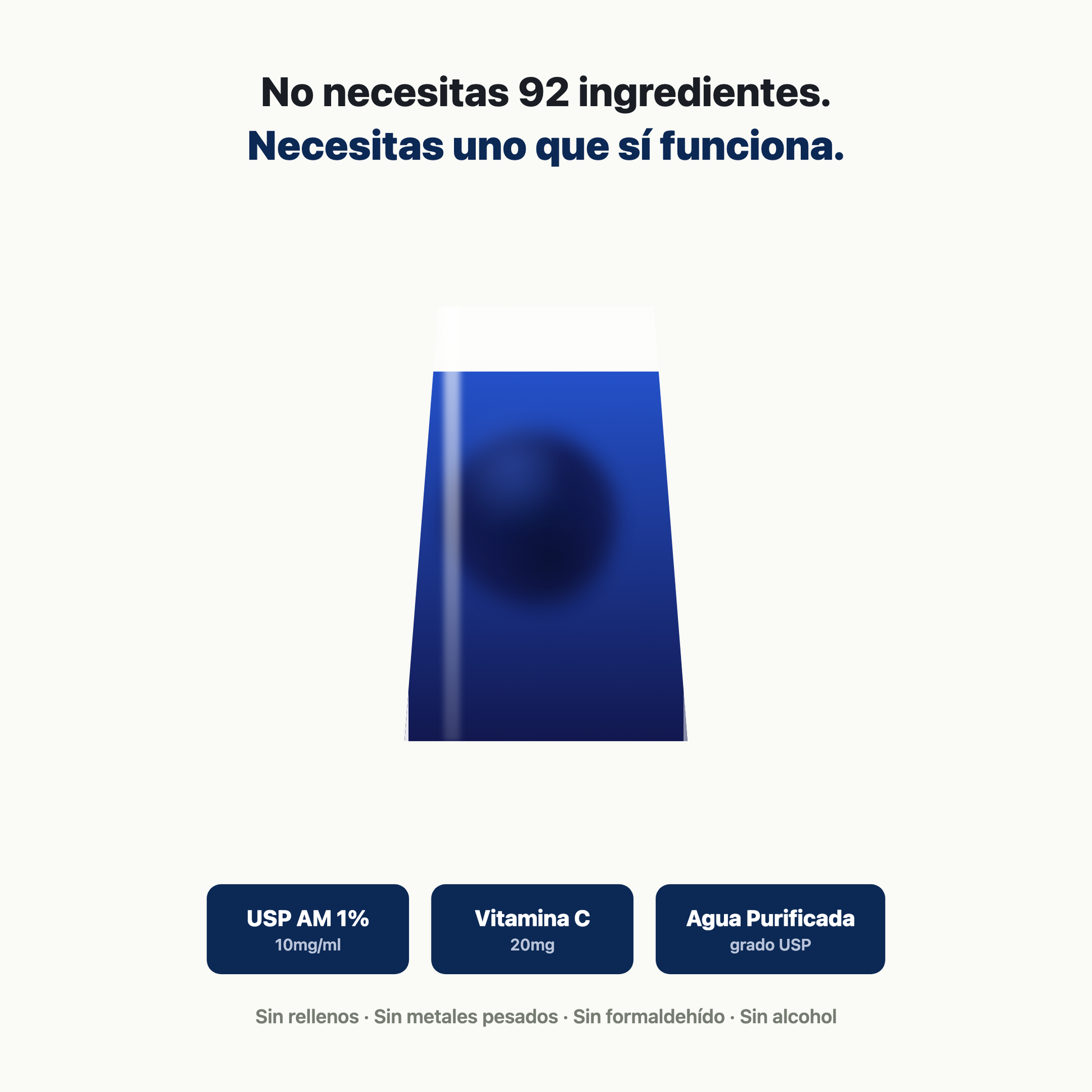 No necesitas 92 ingredientes